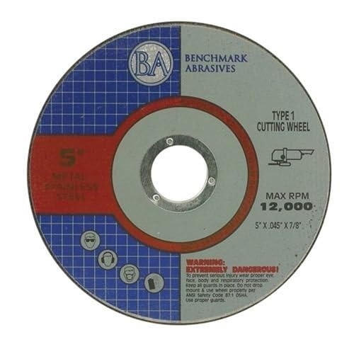 Benchmark Abrasives 5 Thin Type 1 Cut Off Wheels - Metal & Stainless Steel - 50 Pack