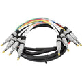 4 Channel 1/4ft TRS Snake Cable 10 ft - Serviceable Ends for Live Use