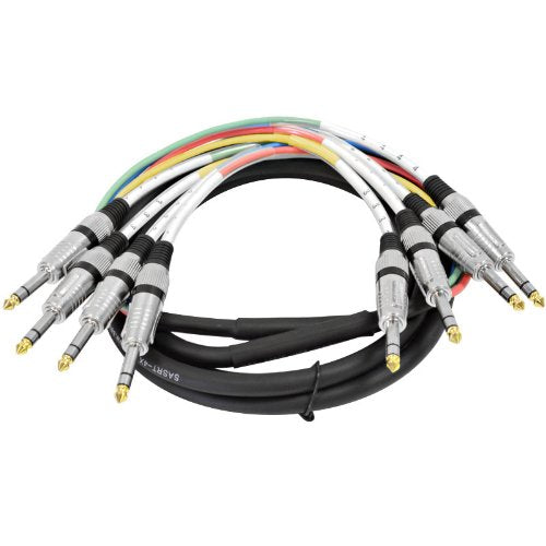 4 Channel 1/4 TRS Snake Cable for Pro Audio Effects - 10 Feet