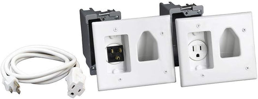 Recessed Pro-Power Kit for Clean Cable Management in Home Theater