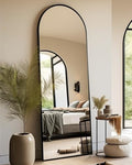 Arched Full Length Mirror 18x58 in - Sleek Standing or Wall Mirror
