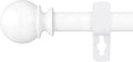 White Curtain Rods for Windows 28 to 48 in - Heavy Duty Adjustable