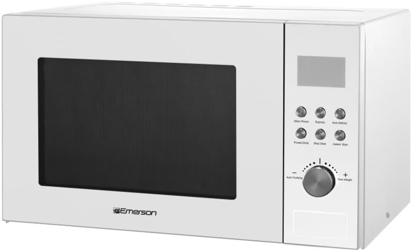 Emerson 1000W Microwave: Timer, LED Display, 6 Settings