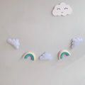 Rainbow Felt Cloud Wall Garland for Kids' Rooms - Bemeet