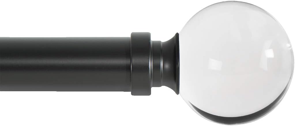 Ivilon Drapery Treatment Window Curtain Rod with Acrylic Ball