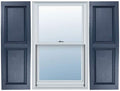 Exterior Solutions Raised Panel Vinyl Shutter, Bedford Blue Pair 15 in