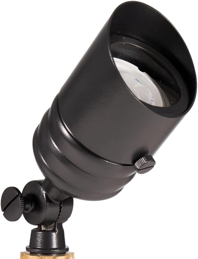 VOLT Fat Boy 12V Brass Outdoor Mini Spotlight for Landscape