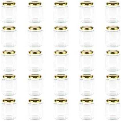 6 oz Clear Hexagon Jars for Honey, Spices, and More Storage
