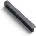 Goo-Ki 12pcs Cabinet Handles Finger Pull 3-3/4 in Center - Matte Black