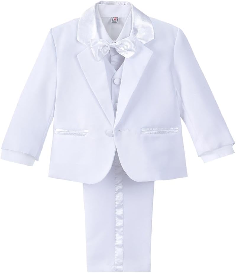 Dressy Daisy Baby Toddler Boy 5 Pcs Formal Tuxedo Suit Set