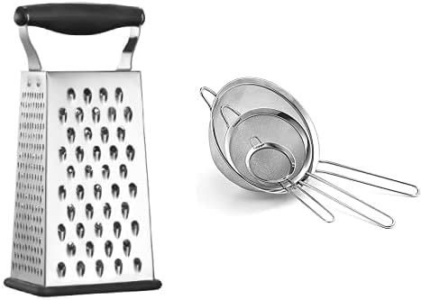Cuisinart Boxed Grater and Mesh Strainers Set for Kitchen