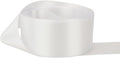 Ribbon Bazaar Double Faced Satin Ribbon 4in White 25yd - Premium Gloss