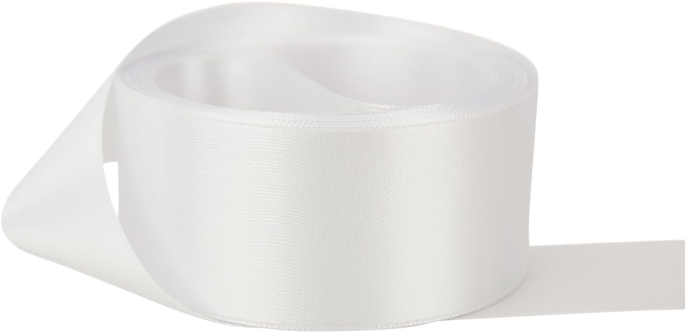 Ribbon Bazaar Double Faced Satin Ribbon for Gift Wrapping & Crafts