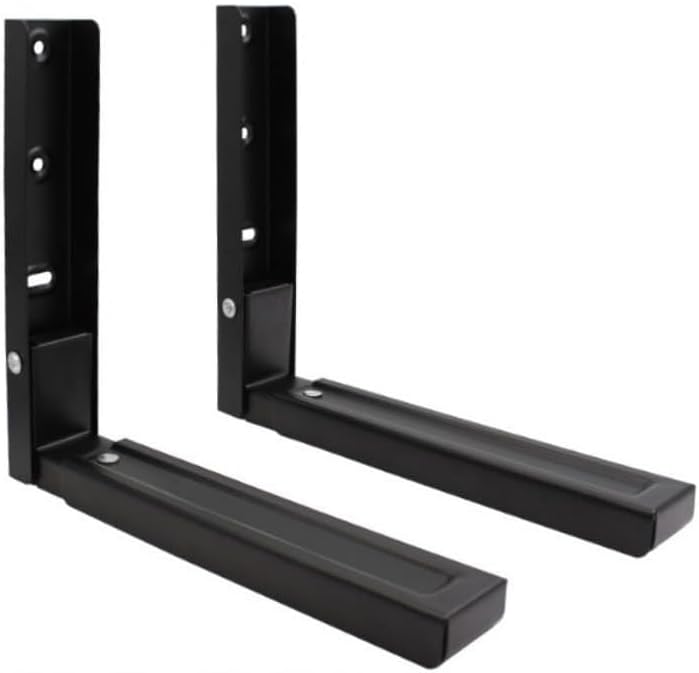 Space-Saving Microwave Wall Shelf x2 - Retractable Design