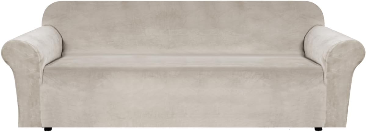H.VERSAILTEX Stretch Velvet Sofa Covers for Large Couches