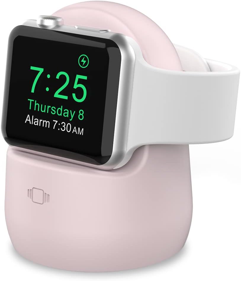 AhaStyle Pink Silicone Charging Stand for Apple Watch