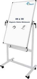 XBoard Whiteboard Mobile 44x30in Double Sided Magnetic Dry Erase Board