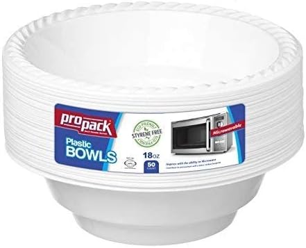 Disposable Plastic White Bowls for Events and Everyday Use