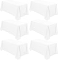 6 Pack Tablecloth 90 x 156 in Polyester Table Cloth for 8 ft Rectangle