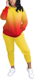 Two Piece Outfits For Women Casual Long Sleeve Sweatsuits Jogger Comfy