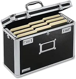 Vaultz File Organizer Box - Portable Locking Storage Solution