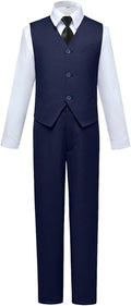 Boys Suits Slim Fit Dress Clothes Ring Bearer Outfit - Slim 4-Piece