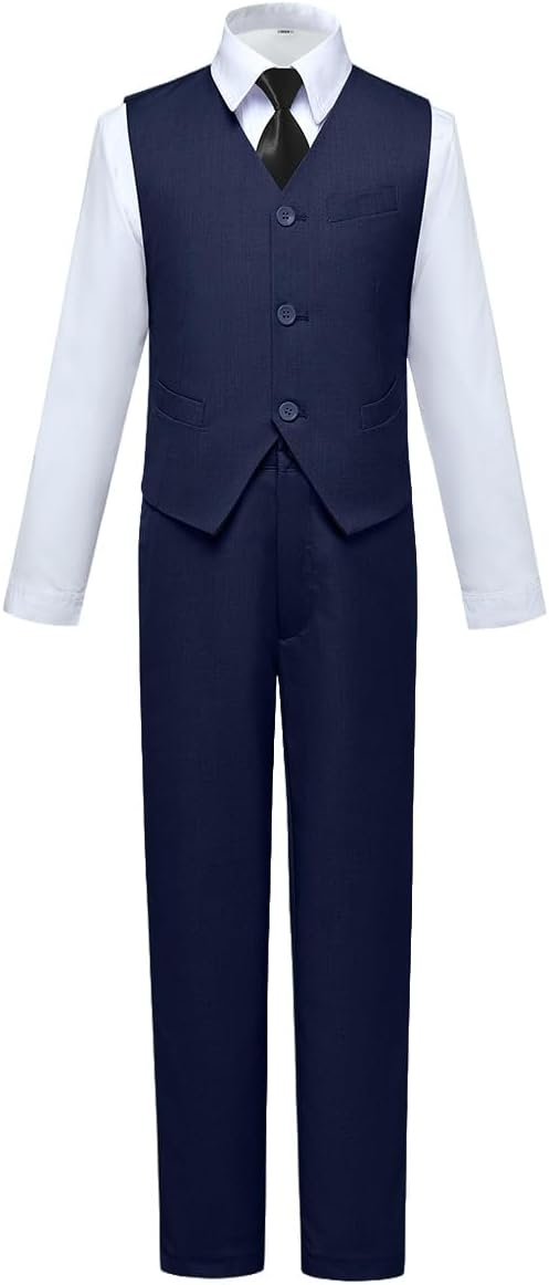 Visaccy Boys Slim Fit Dress Clothes for Special Occasions