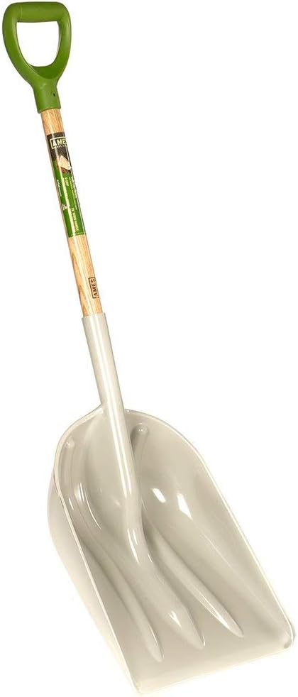 46-Inch Poly Scoop with Hardwood Handle for Heavy-Duty Tasks