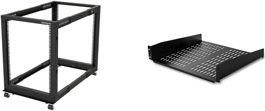 15U Mobile Server Rack with Vented Shelf for Optimal Storage
