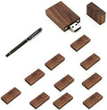 10 Pack Rectangle Walnut Wood USB Flash Drives 32GB 3.0 - Natural