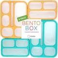 Bento Box Lunch Boxes and Snack Containers for Kids - Value 4-Pack