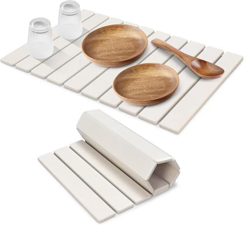 Large Stone Dish Drying Mats for Kitchen Counter - Quick Dry
