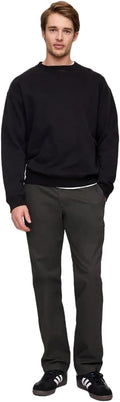 Mens Essential Straight Fit Khaki Chino Pants for Men - Everyday
