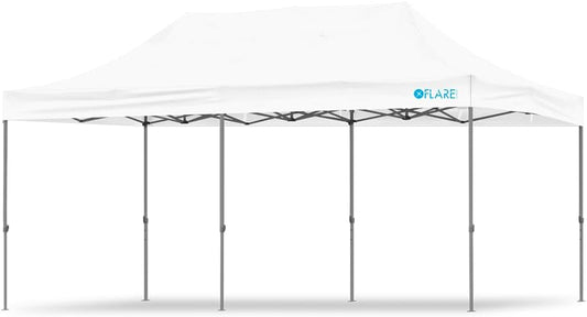 Flare Shade 10x20 Heavy Duty Pop Up Canopy - Instant Set-Up & Extended Warranty