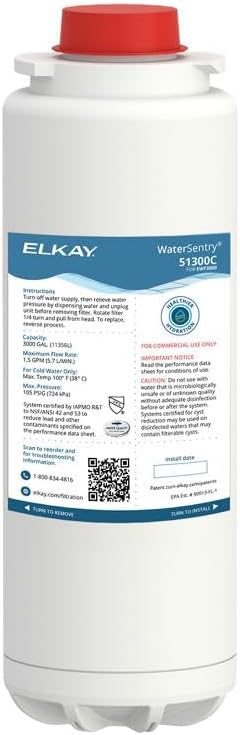 Elkay WaterSentry 51300C Lead Microplastics Filter for Bottle Fillers
