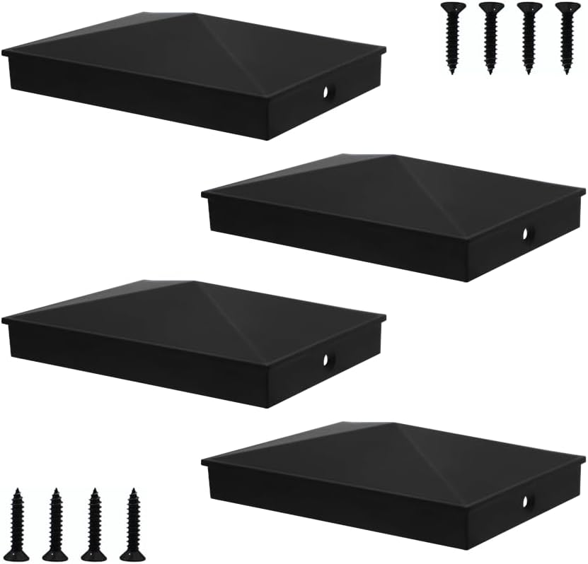 4x6 Heavy Duty Aluminum Pyramid Post Caps for Wood Posts