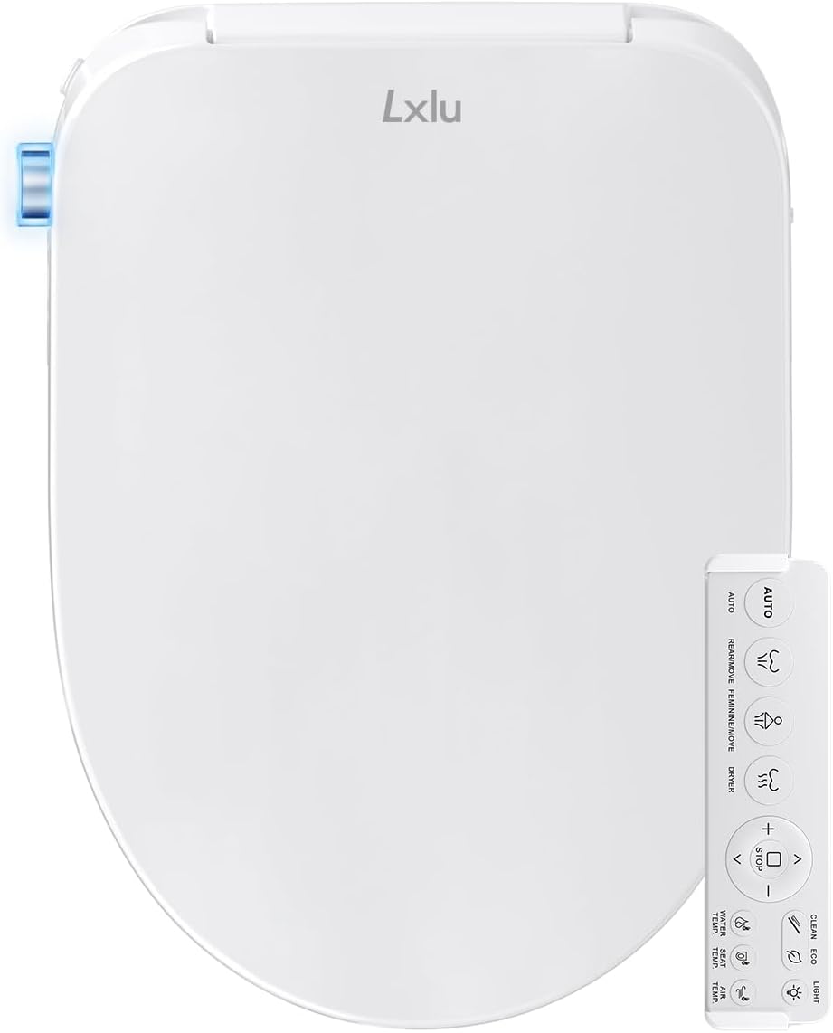 Electric Heated Bidet Toilet Seat with Instant Warm Water & Dryer