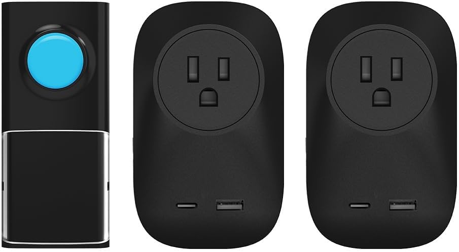 Self-Powered Wireless Doorbell - 1000ft Range, 58 Chimes