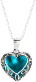 Homespun Hearts Necklace Handmade Recycled Glass Heart - Sustainable