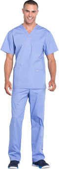 Cherokee Scrub Set for Men - 4 Pocket V-Neck Top & 5 Pocket Cargo Pant