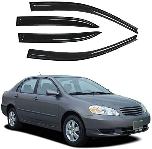 Tape-On Window Visors for 2003-2008 Corolla - Sun Rain Guard
