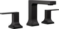 Delta Velum Matte Black 3-Hole Widespread Bathroom Faucet - Modern