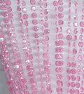 FlavorThings Pink Iridescent Crystal Beaded Curtain 3ft x 6ft