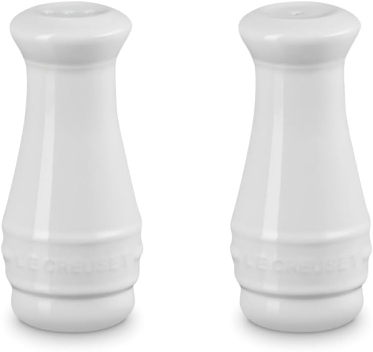 Le Creuset Salt and Pepper Shaker Set of 2 - Elegant White Design