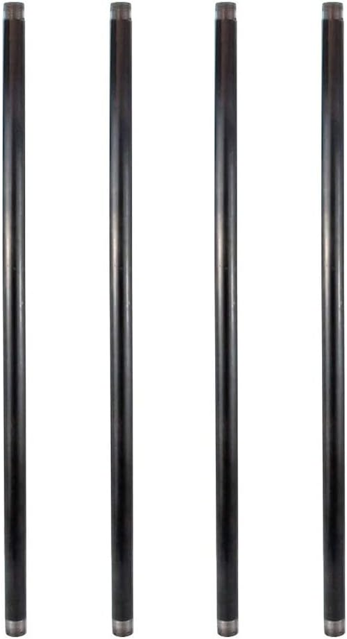 GeilSpace 3/4 Inch Heavy Duty 54 Inch Grey Metal Pipe for DIY