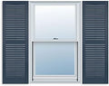 Standard Louver Vinyl Window Shutters Pair for Exterior Styling