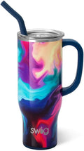30oz Mega Mug Tumbler with Handle and Straw - Keeps Drinks Cold Longer