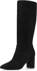Knee High Chunky Heel Boots for Women - Stylish, Comfortable Fit