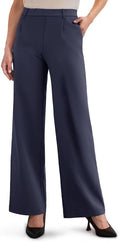 Womens Wide Leg Dress Pants 27/29/31 in - Pull On High Waist