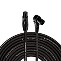 Balanced XLR Cable Female to Right Angle XLR Male - 100 ft Pro Audio